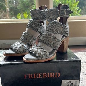 Freebird Bayou Ice Heeled Sandals.